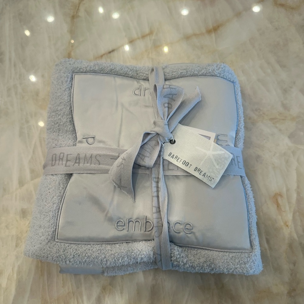 Barefoot Dreams Baby Blanket in Light Blue